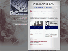 Tablet Screenshot of entertainerlaw.com